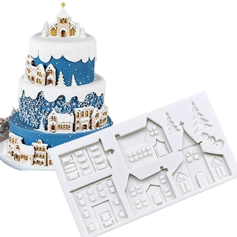 Home Fragrance Gingerbread - Christmas Gingerbread House Silicone Mold Fondant