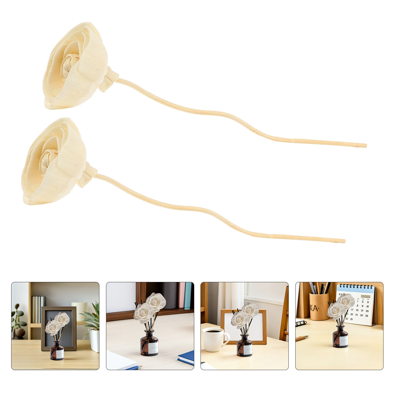 Home Fragrance Refill - 12Pcs Reed Diffuser Sticks Artificial Flower