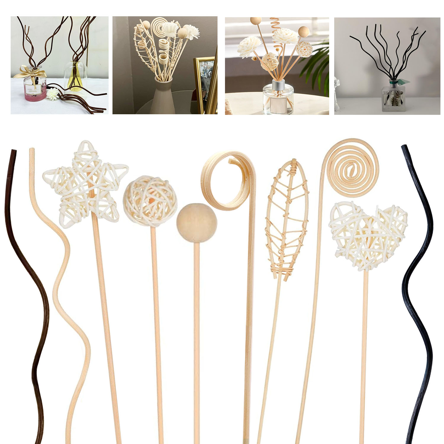 5/15Pcs Long Wavy Rattan Reed  - Home Fragrance Refill recension och pris