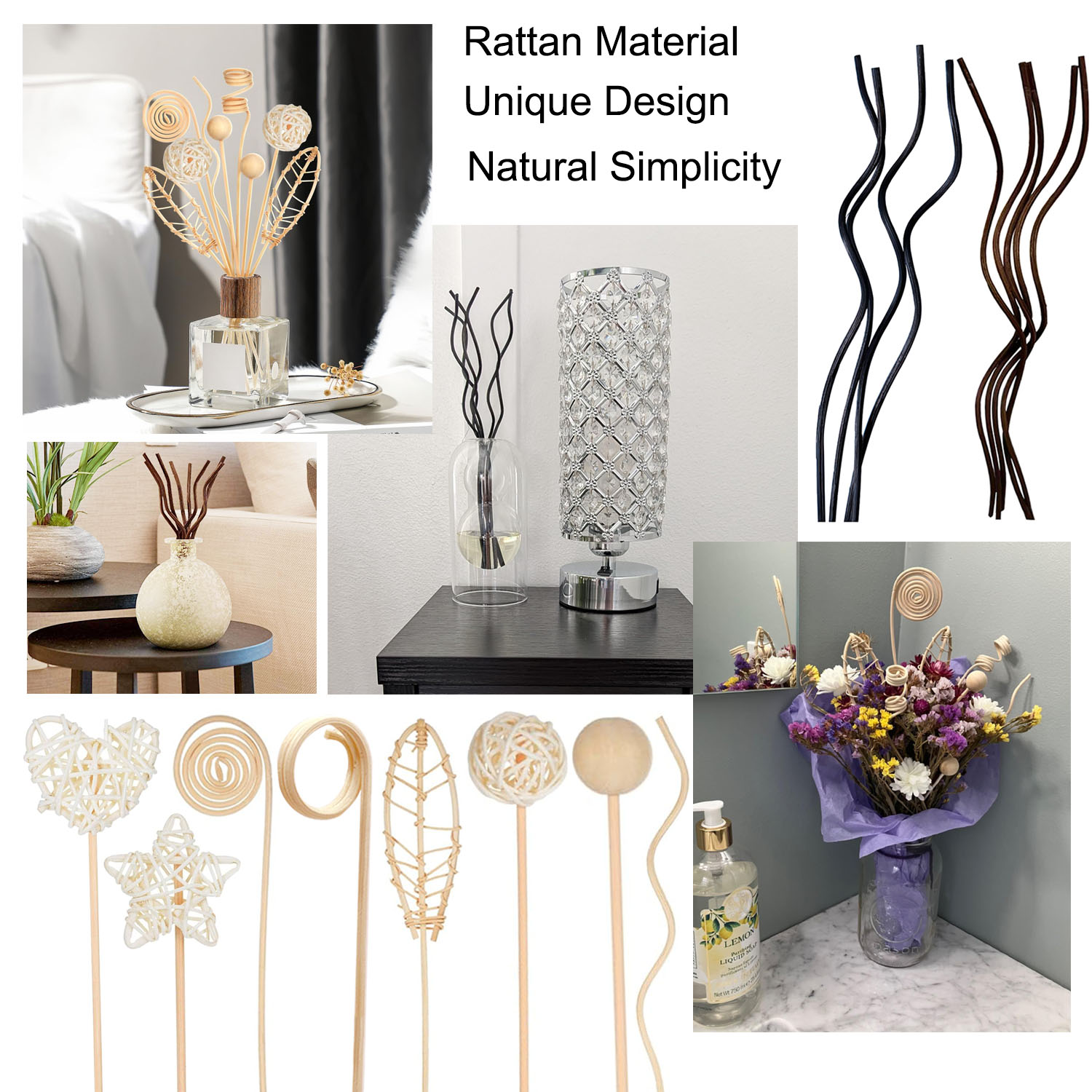 5/15Pcs Long Wavy Rattan Reed  - Home Fragrance Refill recension och pris