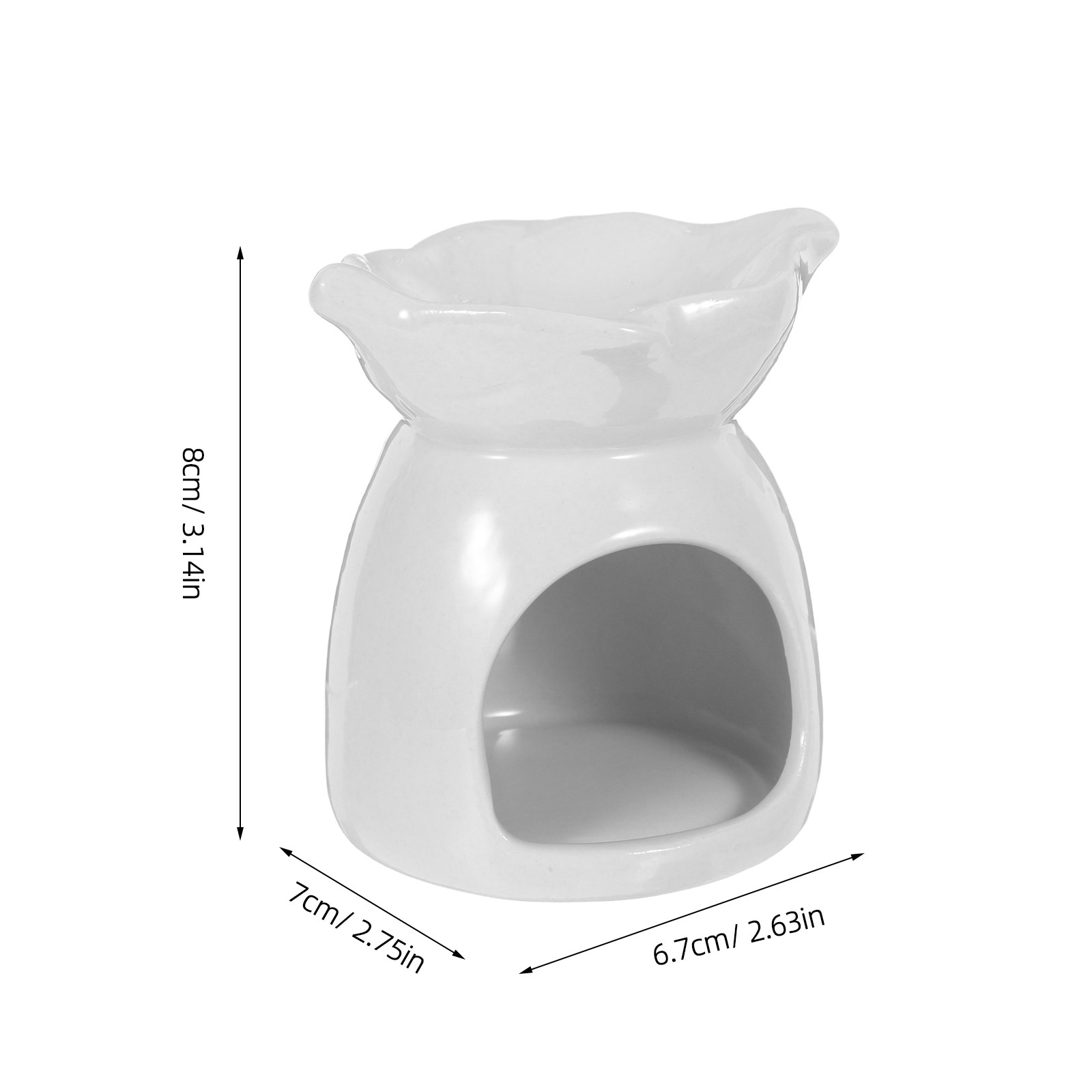 Ceramic Holder Elegant Leaf-Sh - Home Fragrance With Essential Oils recension och pris