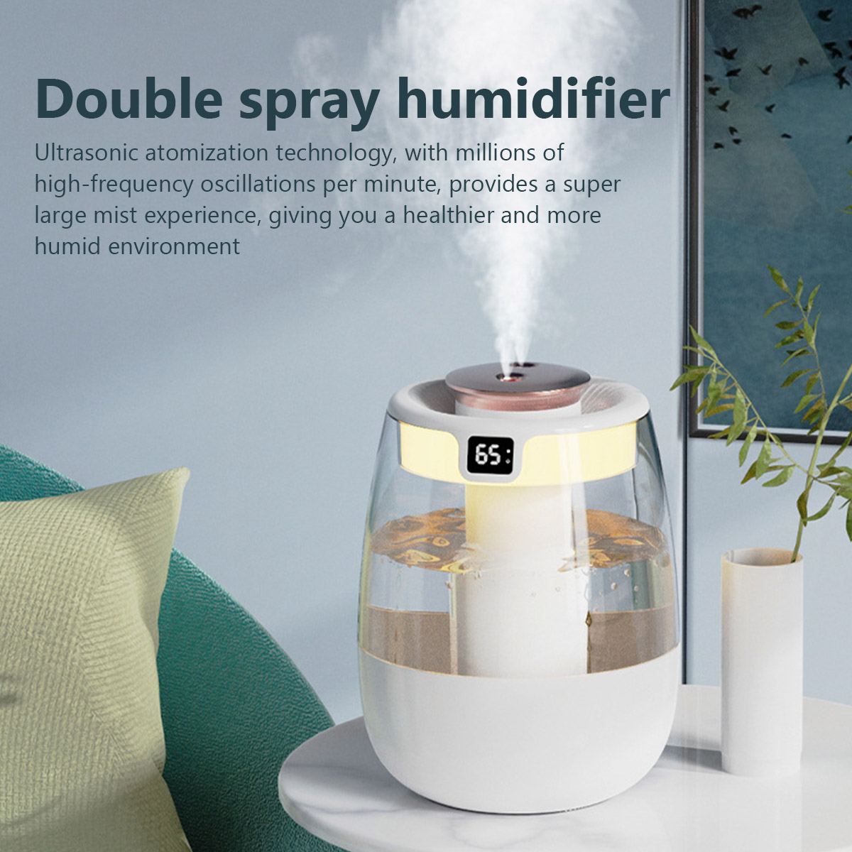 1.3L Air Humidifier Double Spr - Home Fragrance Organic recension och pris