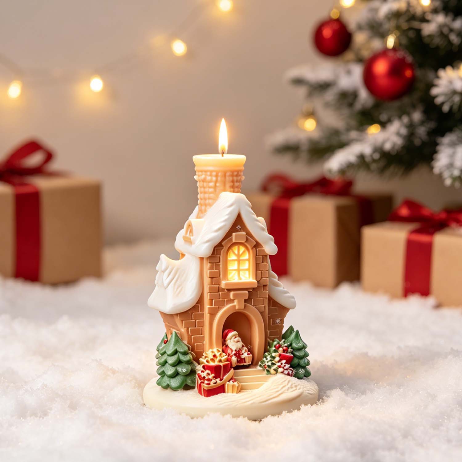 3D Santa Christmas Snow House  - Home Fragrance Gingerbread recension och pris