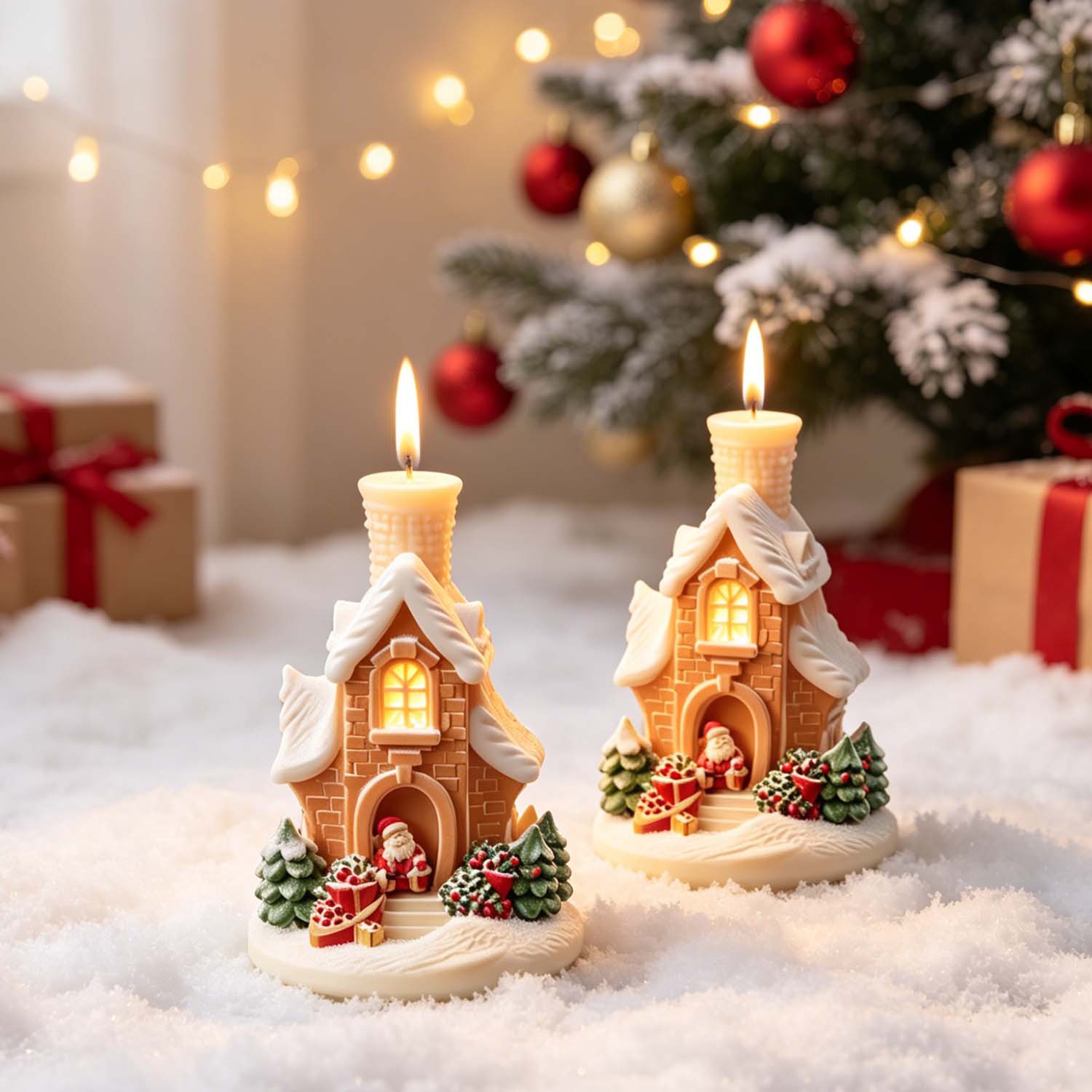 3D Santa Christmas Snow House  - Home Fragrance Gingerbread recension och pris