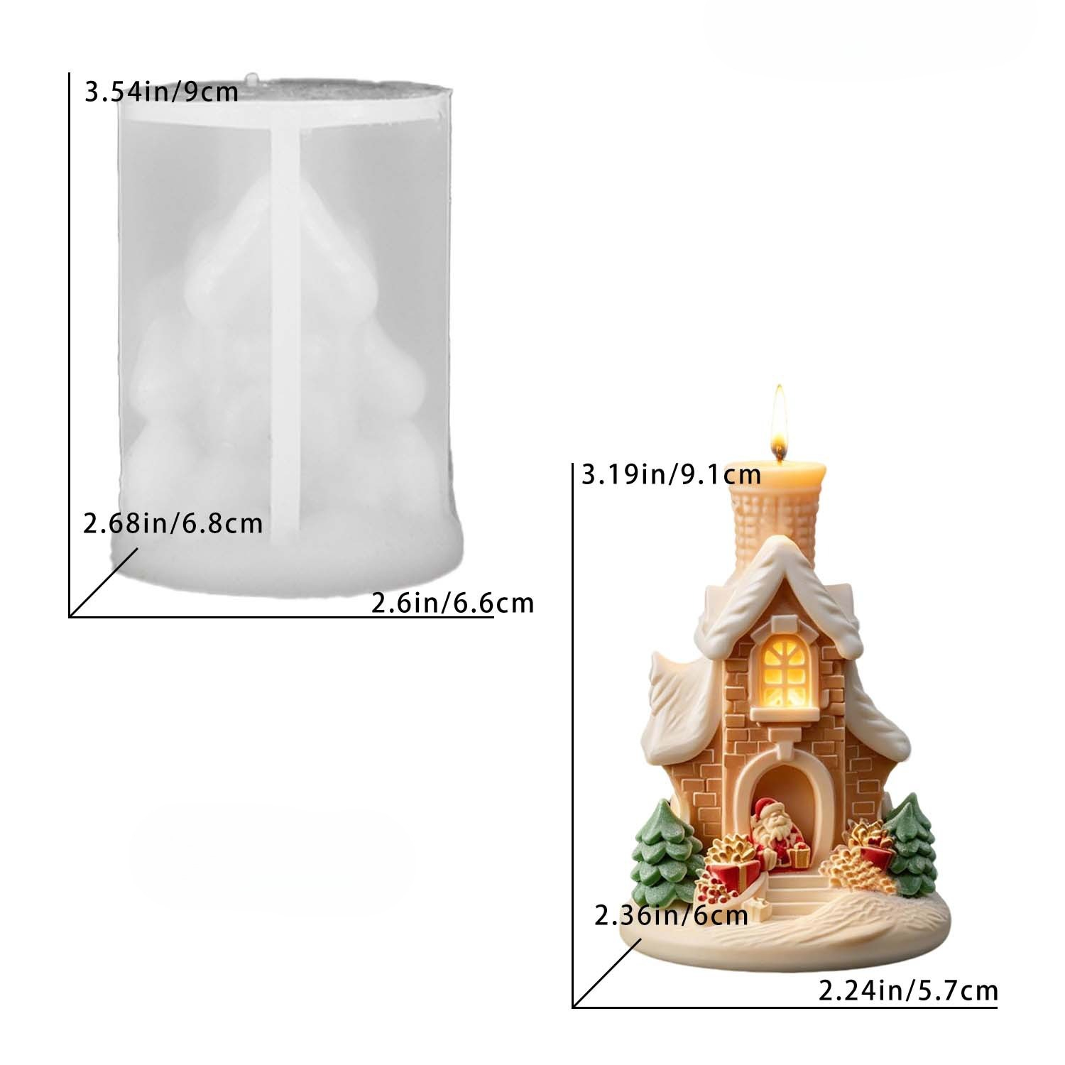 3D Santa Christmas Snow House  - Home Fragrance Gingerbread recension och pris
